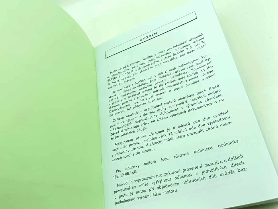 Slavia 1-2 S100K -stabilní motor Návod k obsluze a údržbě naftového motoru reprint. - Image 7