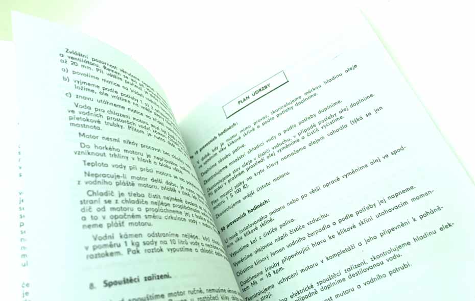 Slavia 1-2 S100K -stabilní motor Návod k obsluze a údržbě naftového motoru reprint. - Image 2