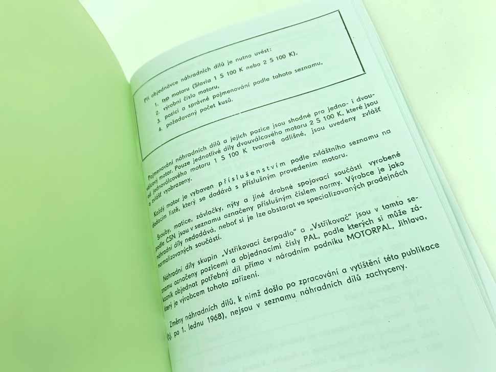 Slavia 1-2 S100K -stabilní motor Seznam náhradních dílů naftového motoru reprint - Image 6