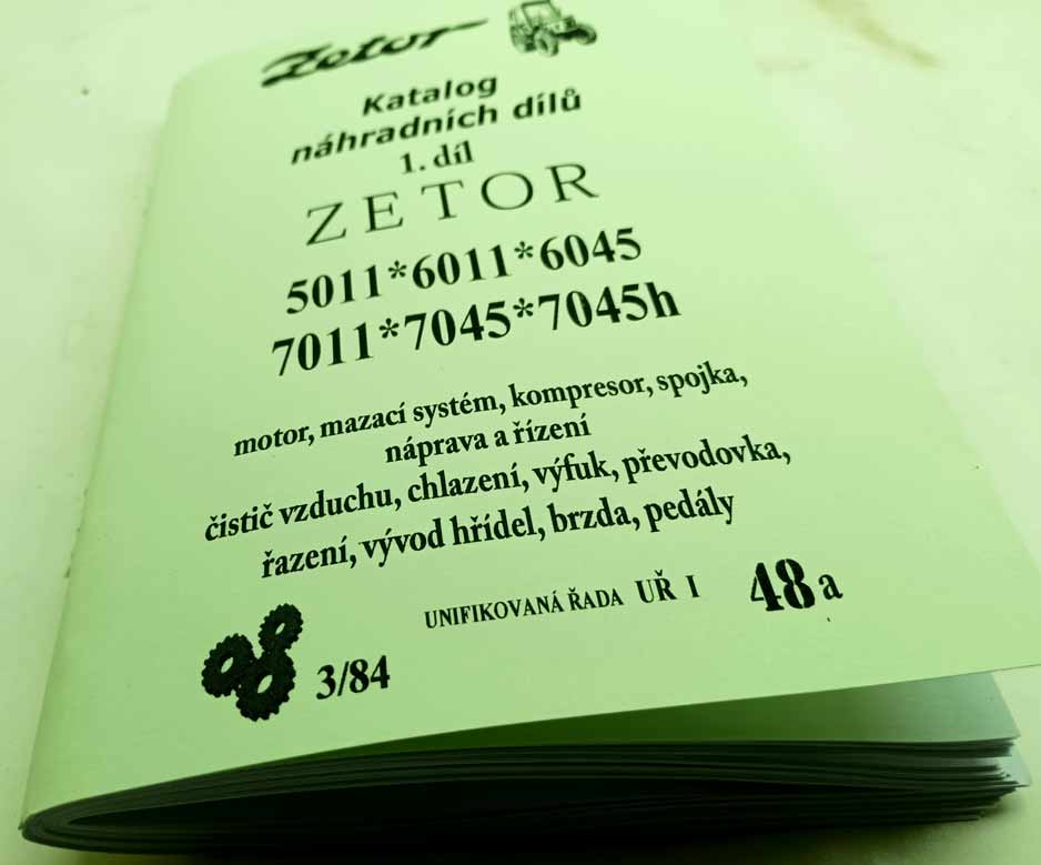Zetor 5011, 6011, 6045, 7011, 7045, 45Horal UŘ I - Katalog náhradních dílů 1 díl reprint. - Image 7