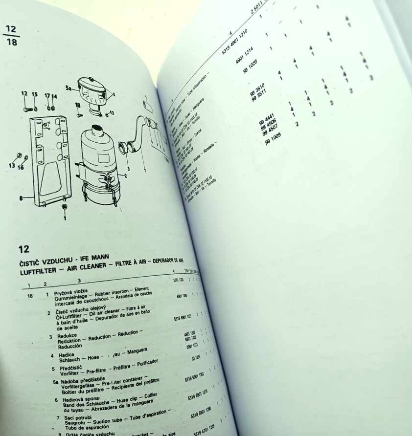 Zetor 5011, 6011, 6045, 7011, 7045, 45Horal UŘ I - Katalog náhradních dílů 1 díl reprint. - Image 3