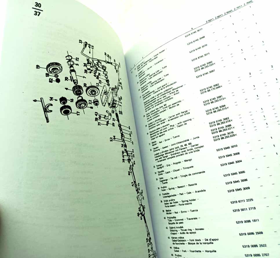 Zetor 5011, 6011, 6045, 7011, 7045, 45Horal UŘ I - Katalog náhradních dílů 1 díl reprint. - Image 2