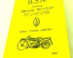 BSA Motor Bicycles B26, B26 de Luxe - reprint