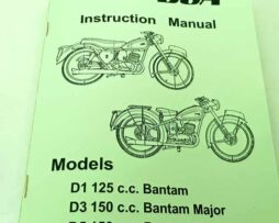 BSA -Instruction Manual Models 125ccm Bantam, 150ccm Bantam Major. Reprint