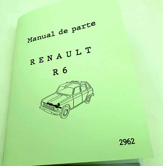 Renault R6 - Katalog náhradních dílů reprint.