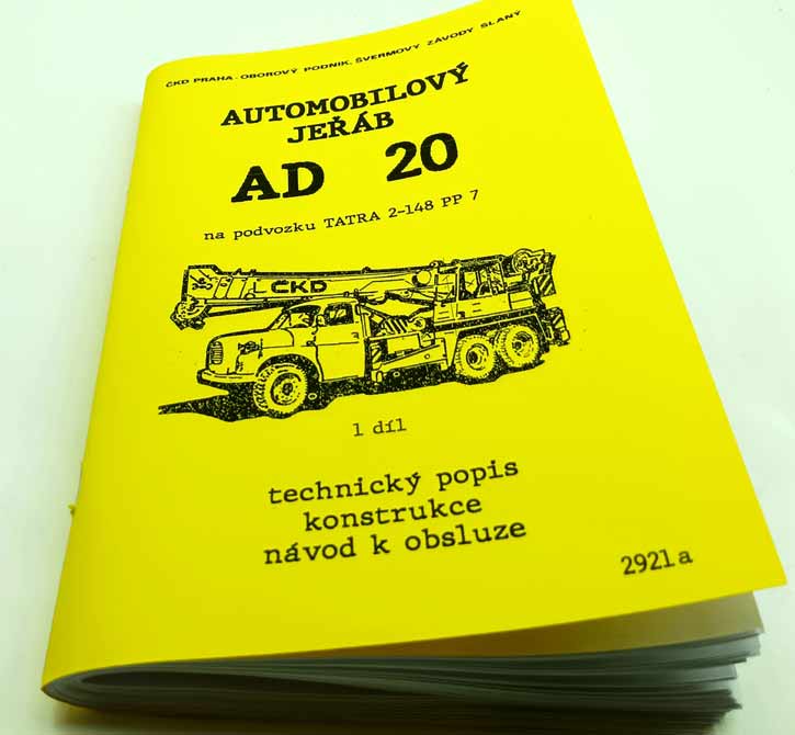 Automobilový jeřáb ČKD AD 20 - Tatra 148 - Technický popis, konstrukce, návod k obsluze, reprint. - Image 8