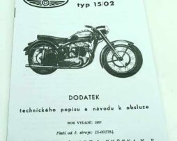 Jawa 500 OHC typ 15/02 - Dodatek technického popisu a návodu k obsluze reprint.