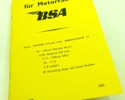 BSA Handbuch für Motorräder Type D3 Bantam Major, C1OL - 250ccm, C11GC12 OHV 250ccm Model A, B, A7 Shooting Star, A10 Road Rocket, Typen D -  reprint