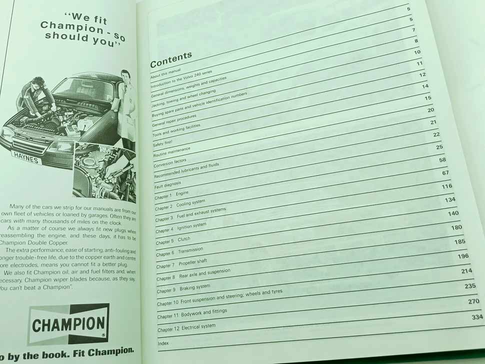 Volvo 240 petrol Owners Workshop Manual - Image 7