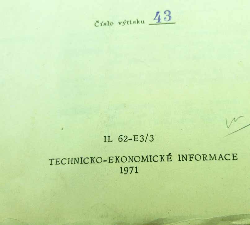 Manuál pro údržbu letadla IL 62 - část 49 číslo výtisku 43 - Image 6