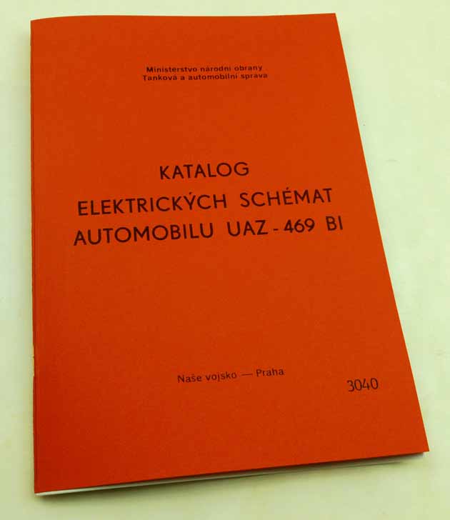 Katalog elektrických schemat automobilu UAZ-469 BI reprint