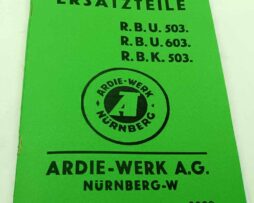 Ardie R.B.U. 503, R.B.U. 603, R.B.K. 503 - Ersatzteile reprint