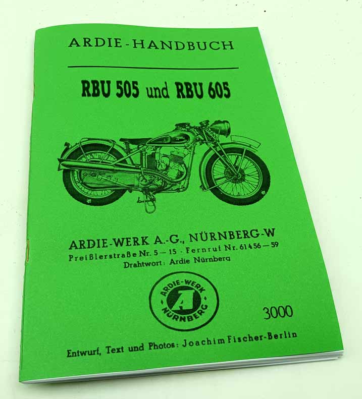 Ardie RBU 505, RBU 605 Handbuch reprint