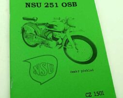 NSU 251 OSB Dílenská příručka strojový český překlad 1955 reprint