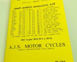 AJS Návod k obsluze a údržbě všech modelů 1939 reprint
