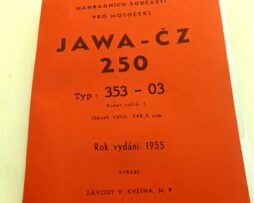 Jawa-ČZ 250  353, rok vydání 1955 Katalog náhradních dílů reprint.
