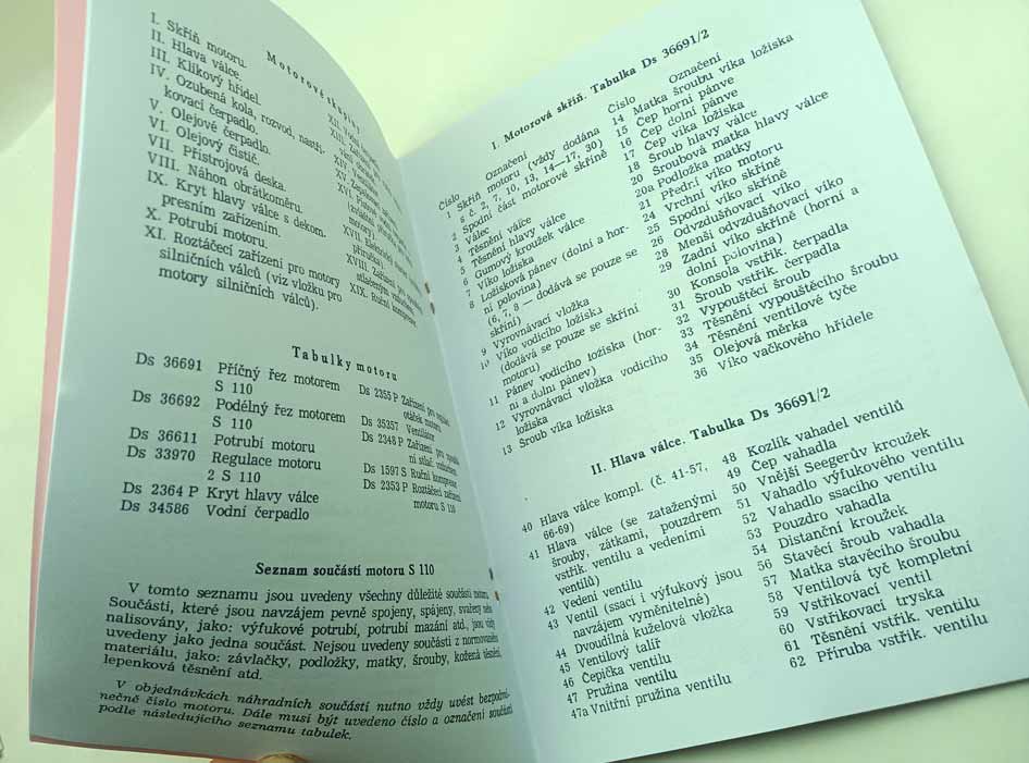 Motor Škoda - Diesel typ 2-6 S 110 Obsluha údržba a seznam náhradních dílů reprint - Image 5