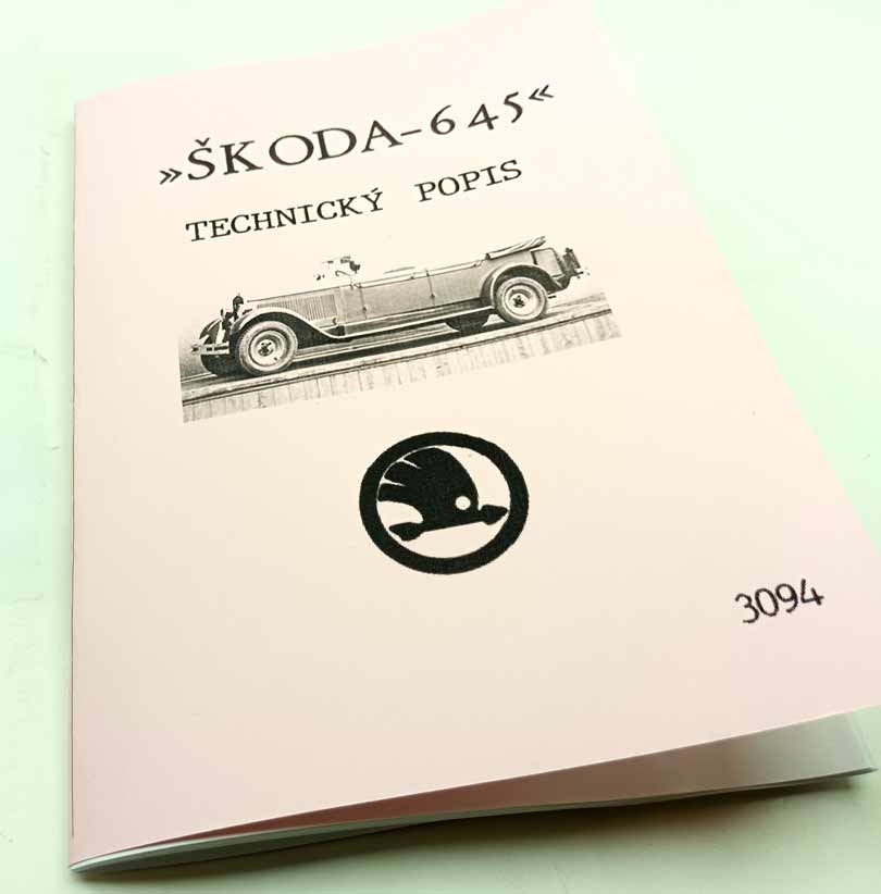 Technický popis vozu Škoda 645 reprint. - Image 8