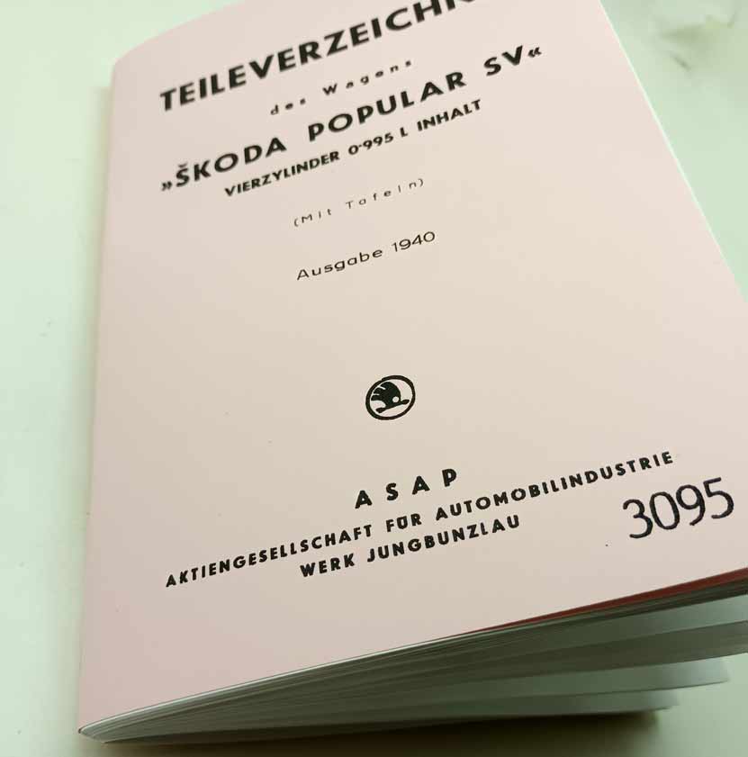 Škoda Popular 995 SV Liduška - Katalog náhradních dílů v němčině. Reprint. - Image 8