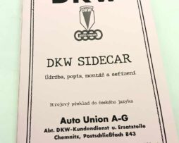 DKW sidecar - Manuál - český strojový překlad reprint