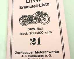 DKW RAD BLOCK 200/300 cm - Ersatzteil Liste reprint.