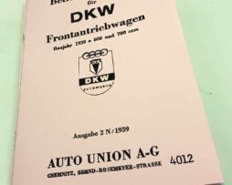 DKW 600ccm 700ccm Bedienungs-anleitung Baujahr 1939 reprint.
