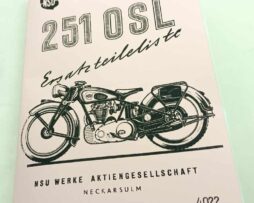 NSU OSL 251 Ersatzteilliste reprint.