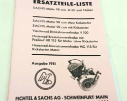 FICHTEL&SACHS (98 ccm) Katalog dílů na motory v němčině reprint