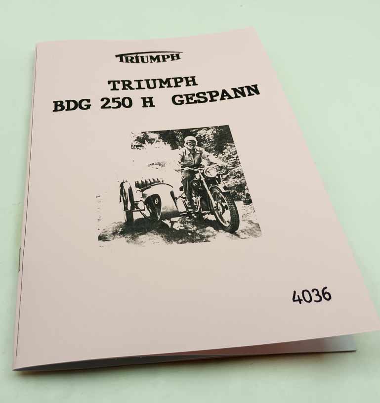Triumph BDG 250 Gespan - reprint. - Image 4