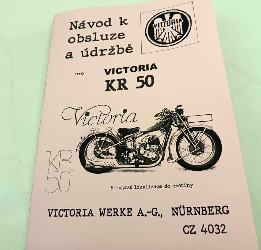 VICTORIA - motocykl KR 50 Návod k obsluze a údržbě reprint - Image 6