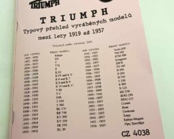Triumph TWN typový přehled motocyklů od roku 1919 do 1957 reprint