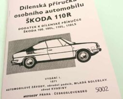 Škoda 110 R - Dílenská příručka - dodatek reprint.