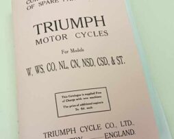 Triumph Motor Cycles pro modely W, WS, CO, NL, CN, NSD, CSD, ST reprint