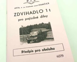 Zdvihadlo 1t do pojízdné dílny - AVIA (pro V3S)-Předpis pro obsluhu reprint