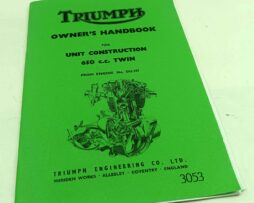 Triumph 650 c.c.Twin Unit Construction - Owner´s Handbook reprint.