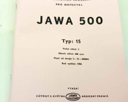 Jawa 500 OHC typ:15 Seznam náhradních součástí vydání 1955. reprint