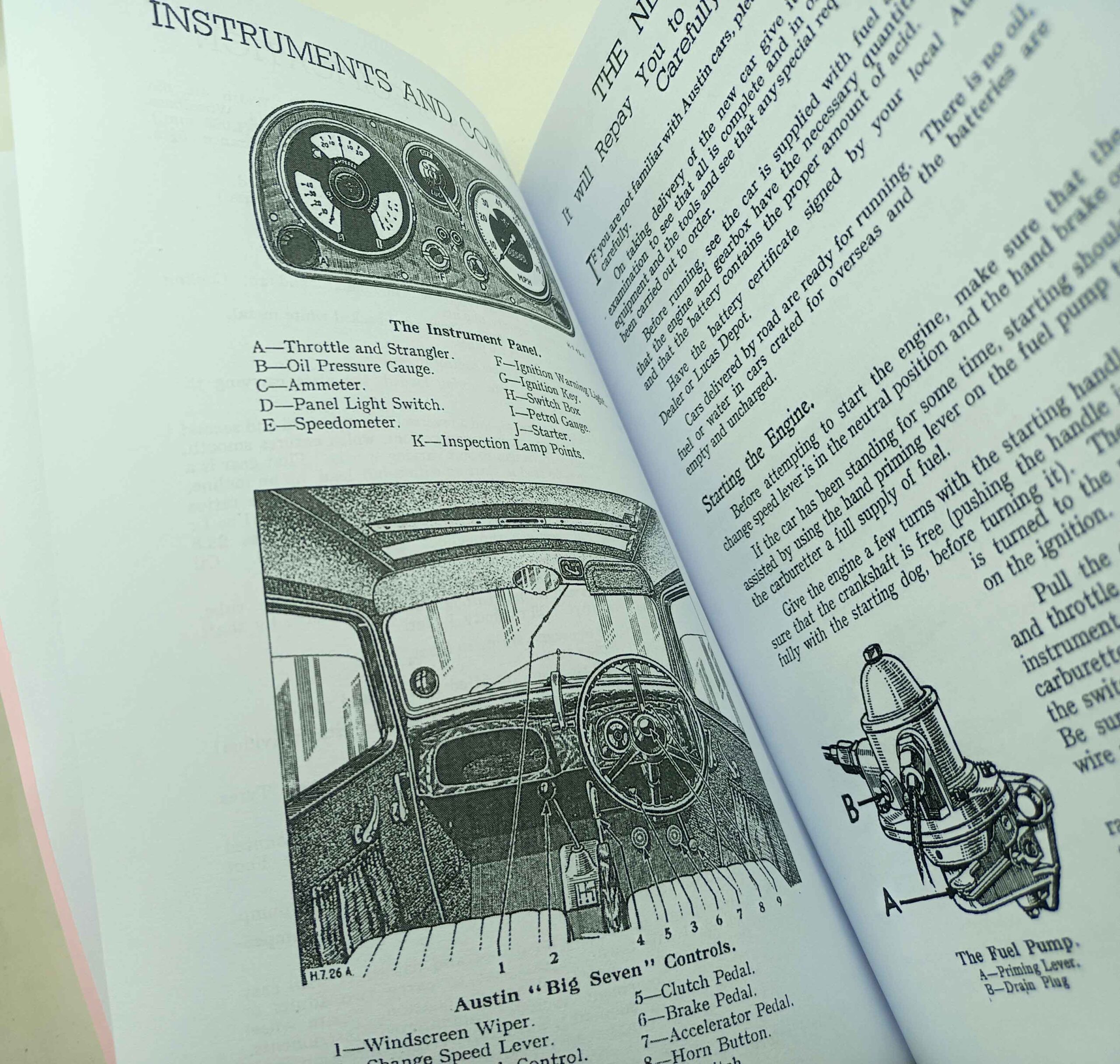 Austin "BIG SEVEN" - Handbook rok 1938 v angličtině reprint. - Image 3