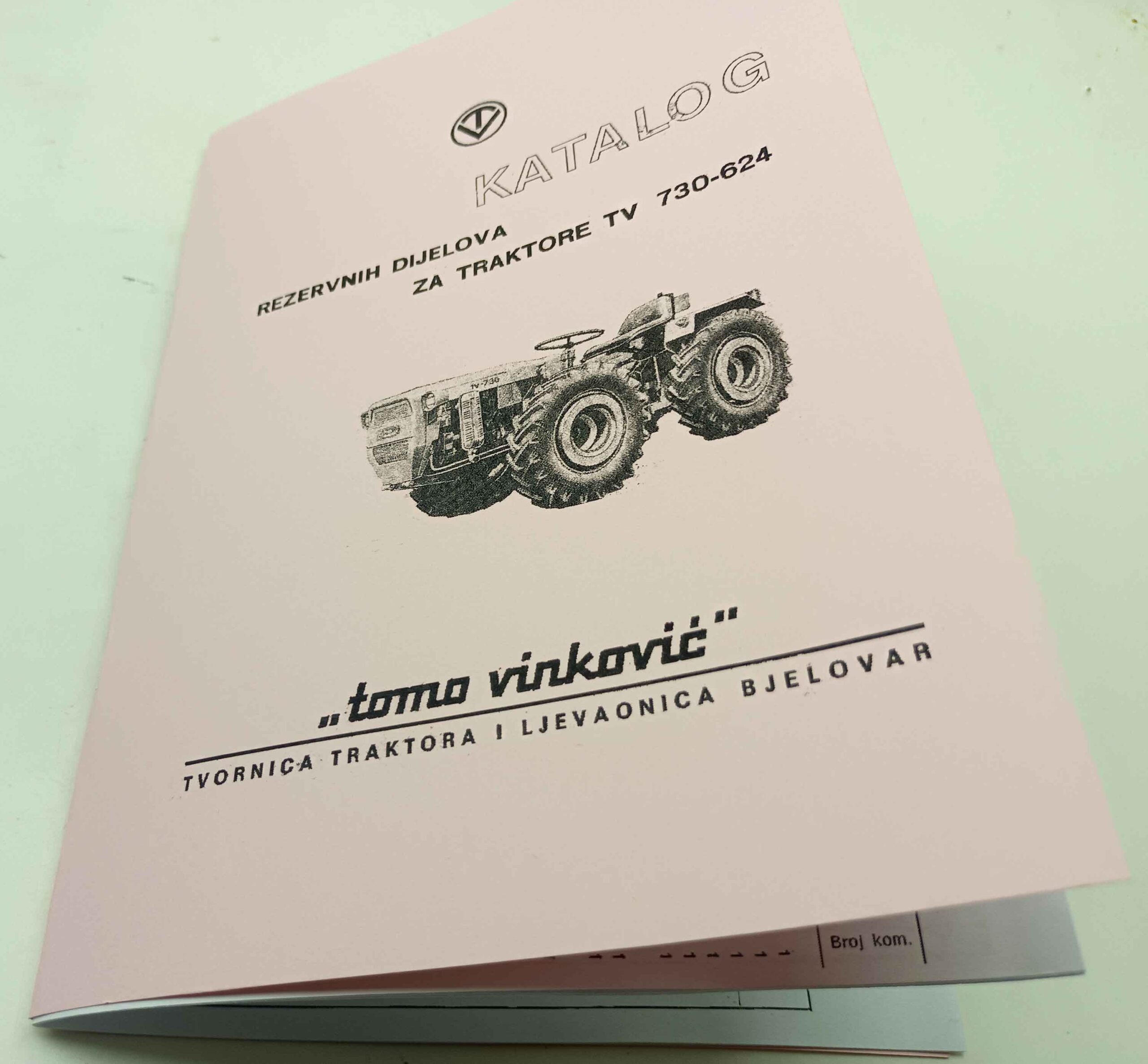 Tomo Vinkovič Traktror TV 730 - 624 Katalog náhradních dílů reprint. - Image 6