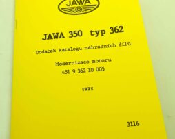 Jawa 350 typ 362 Californian .dodatek katalogu náhradních dílů rok 1975 reprint.