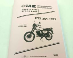 MZ ETZ 251 ETZ 301 Katalog náhradních dílů reprint.