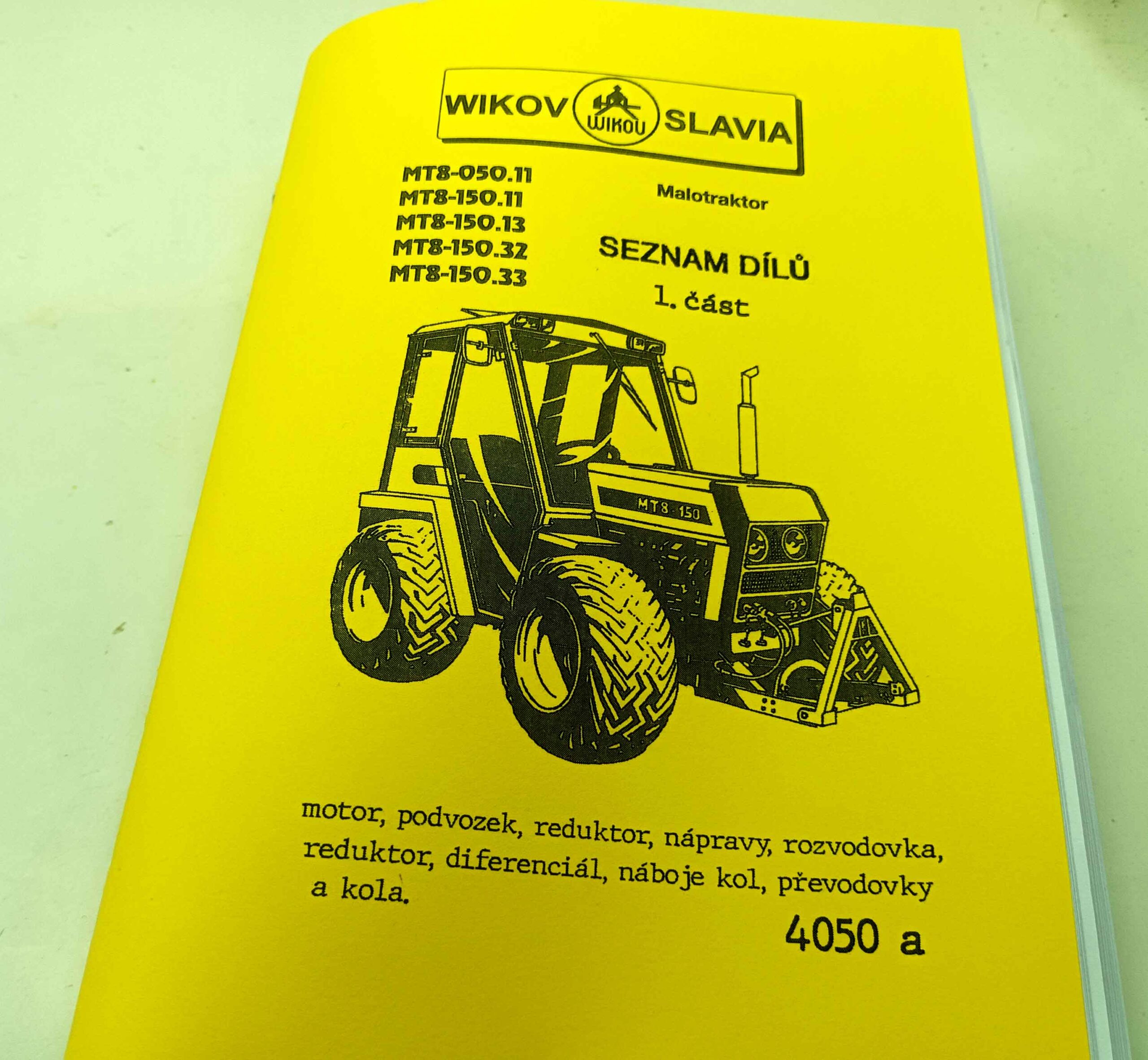 Slavia Wikov Malotraktor MT8-050.11, MT8-150.11, MT8-150.13, MT8-150.32, MT8-150.33 - Seznam dílů 1.část Reprint. - Image 9