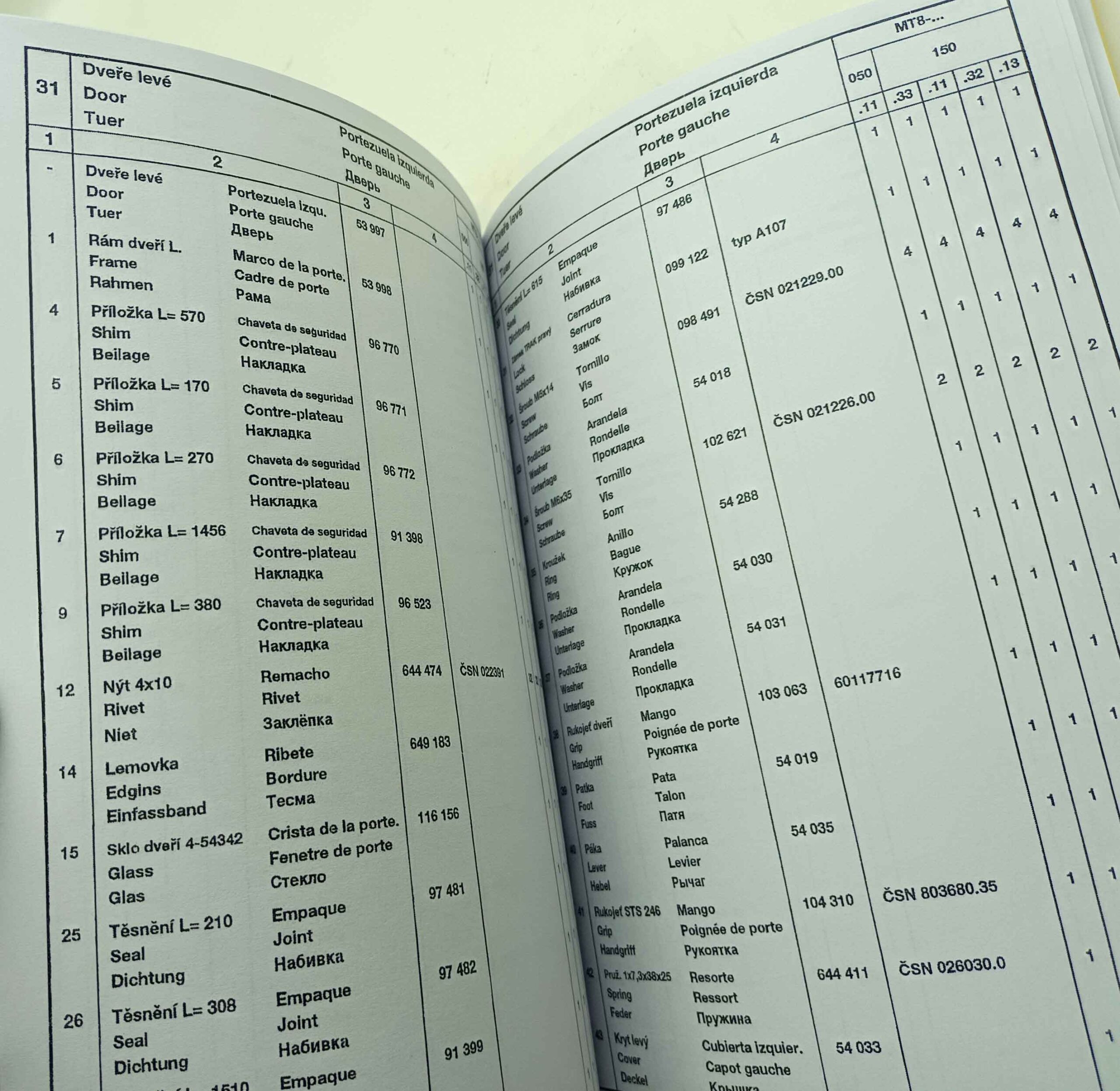 Slavia Wikov Malotraktor MT8-050.11, MT8-150.11, MT8-150.13, MT8-150.32, MT8-150.33 - Seznam dílů 2.část Reprint - Image 12