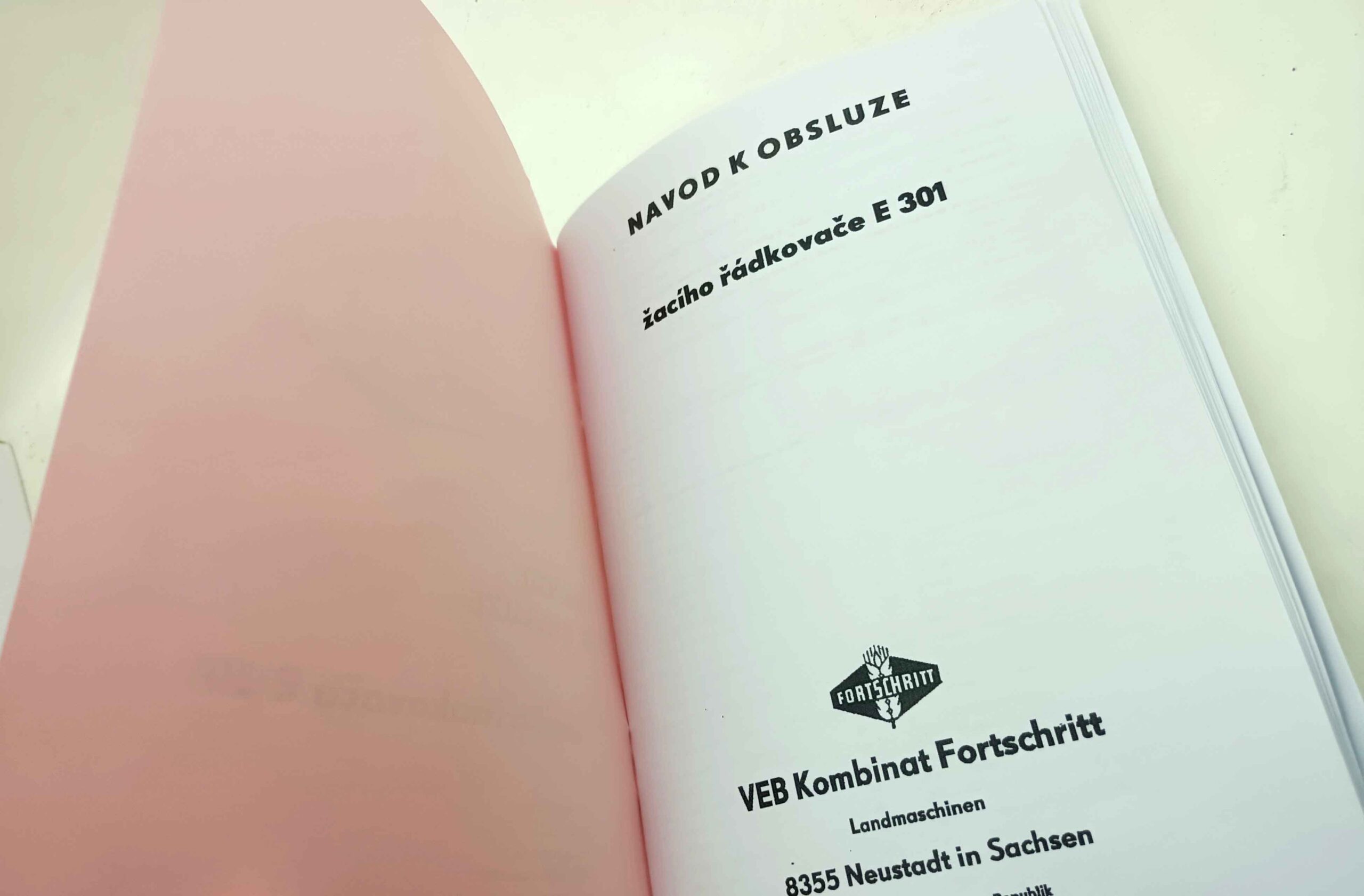 Žací řádkovač E 301 Fortschritt - Návod k obsluze reprint. - Image 7