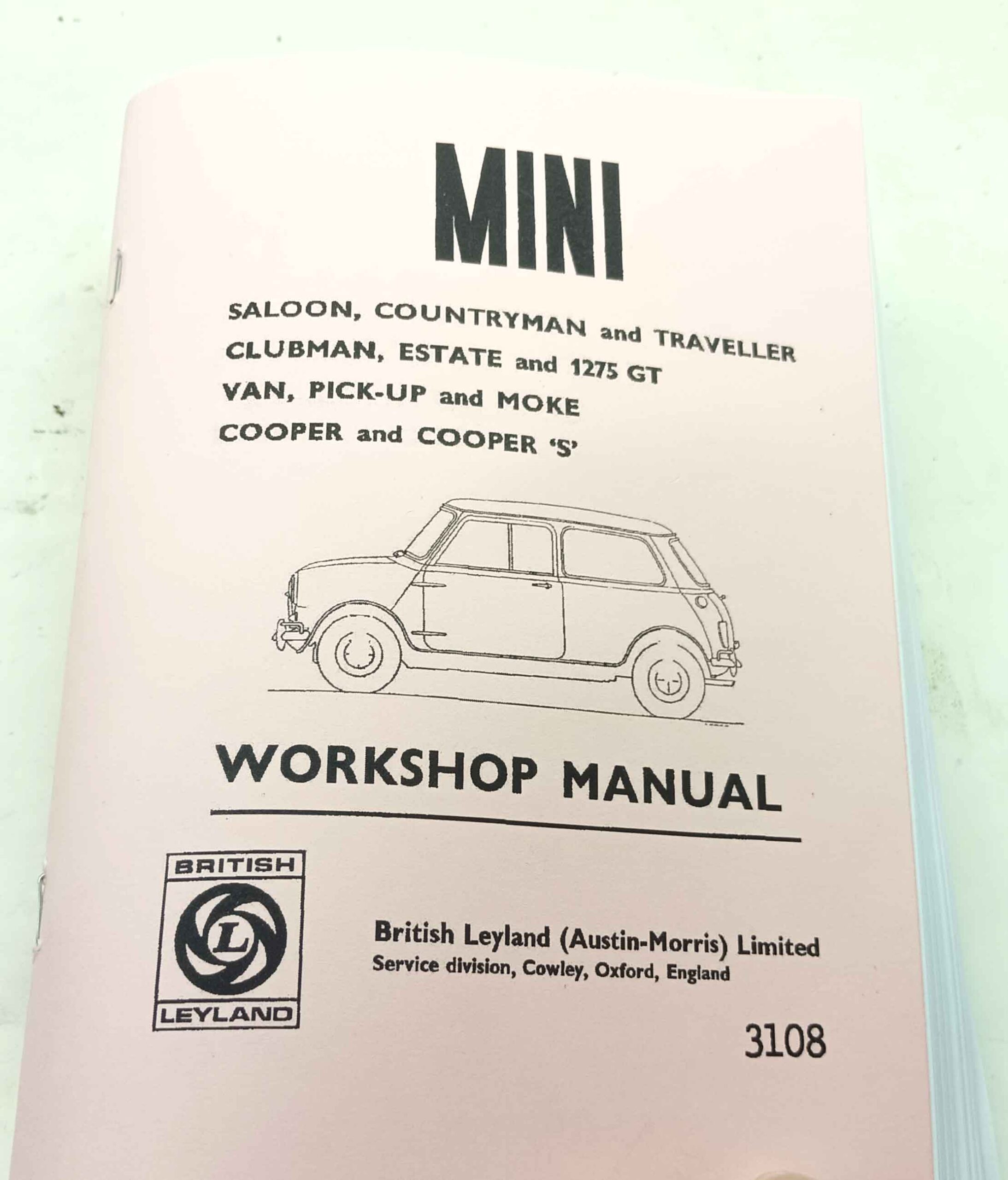 Mini Cooper - British Leyland 6 edice z roku 1971- Workshop Manual reprint