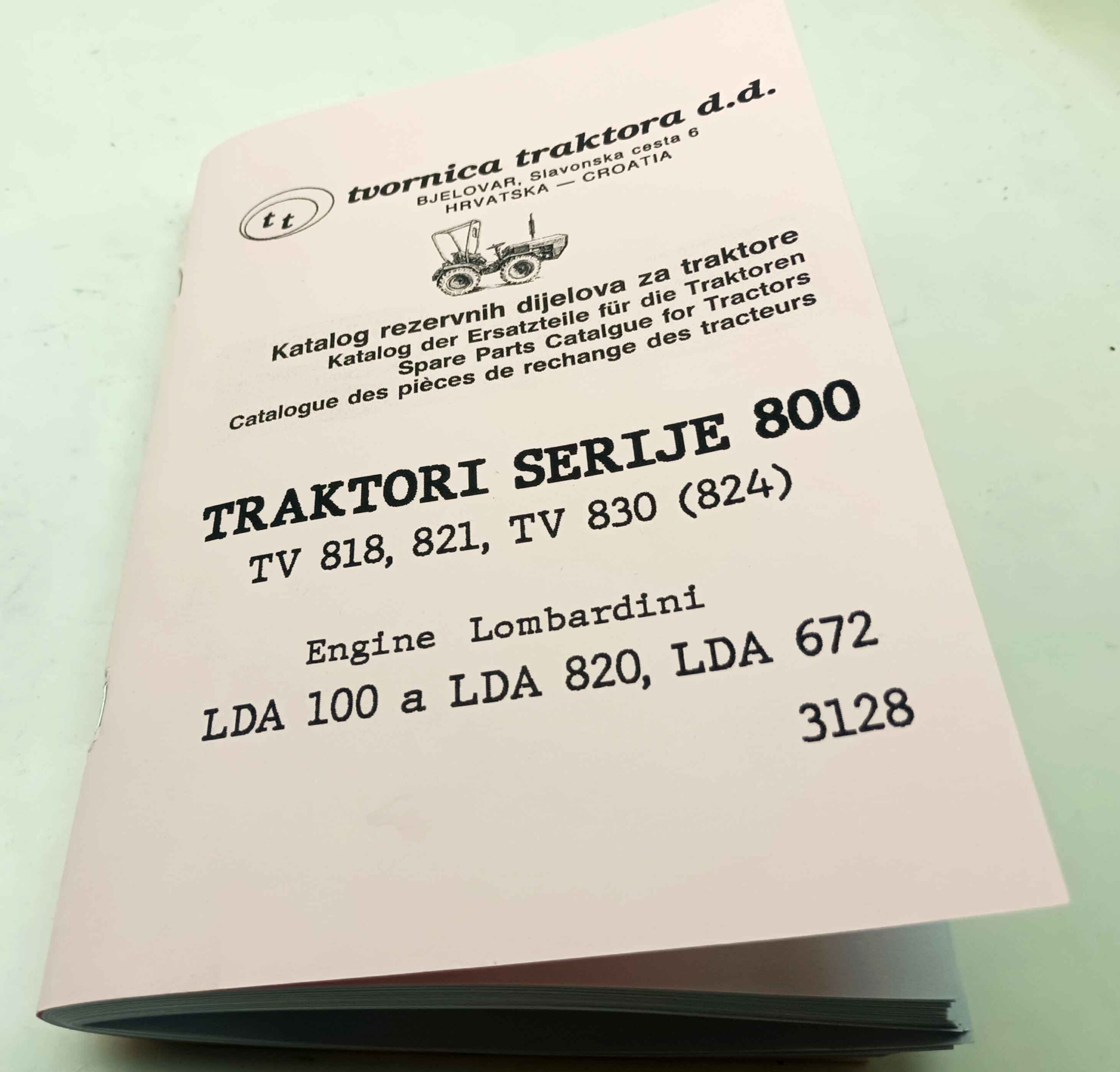 Tomo Vinkovič malotraktor - Serie 800 -TV 818, TV 821, TV 830 (824). Katalog náhradních dílů reprint - Image 8