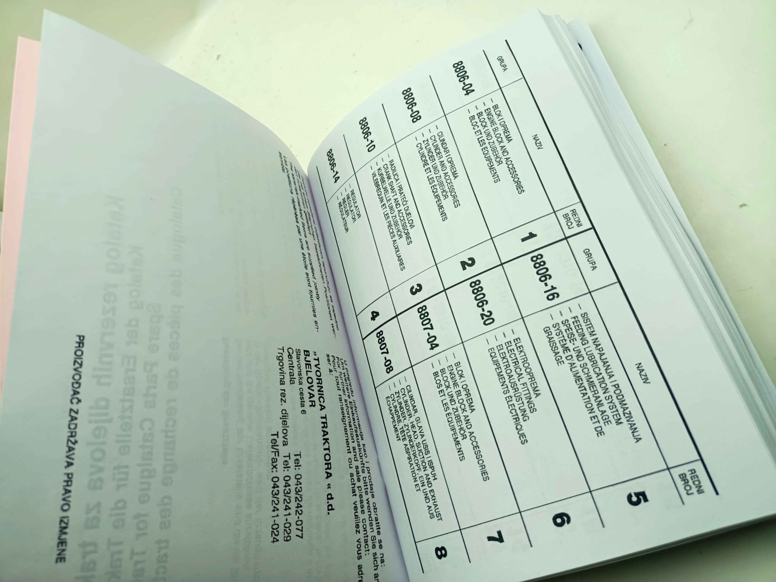 Tomo Vinkovič malotraktor - Serie 800 -TV 818, TV 821, TV 830 (824). Katalog náhradních dílů reprint - Image 6