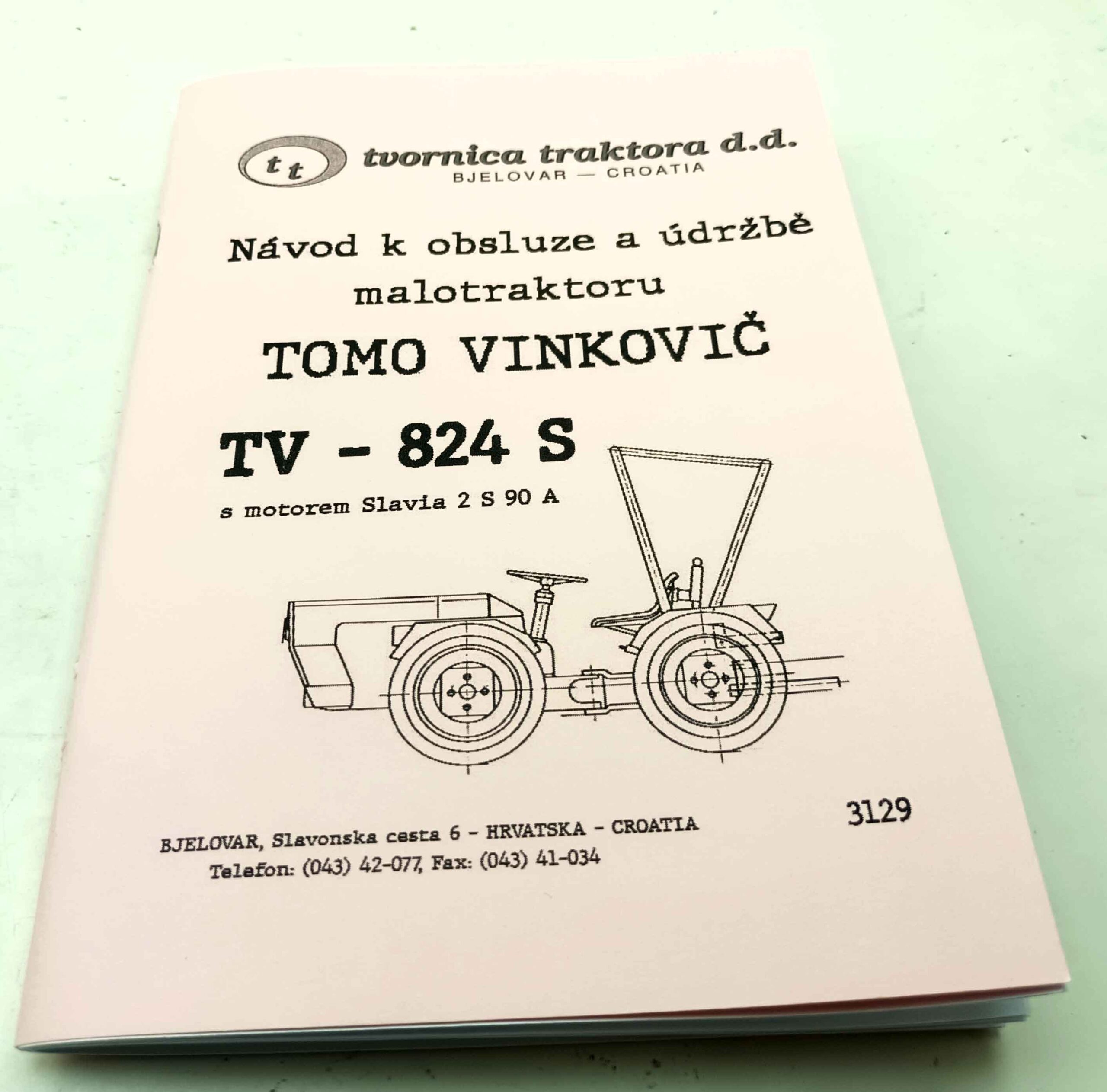 Tomo Vinkovič malotraktor - TV 824-S Návod k obsluze a údržbě reprint. - Image 8