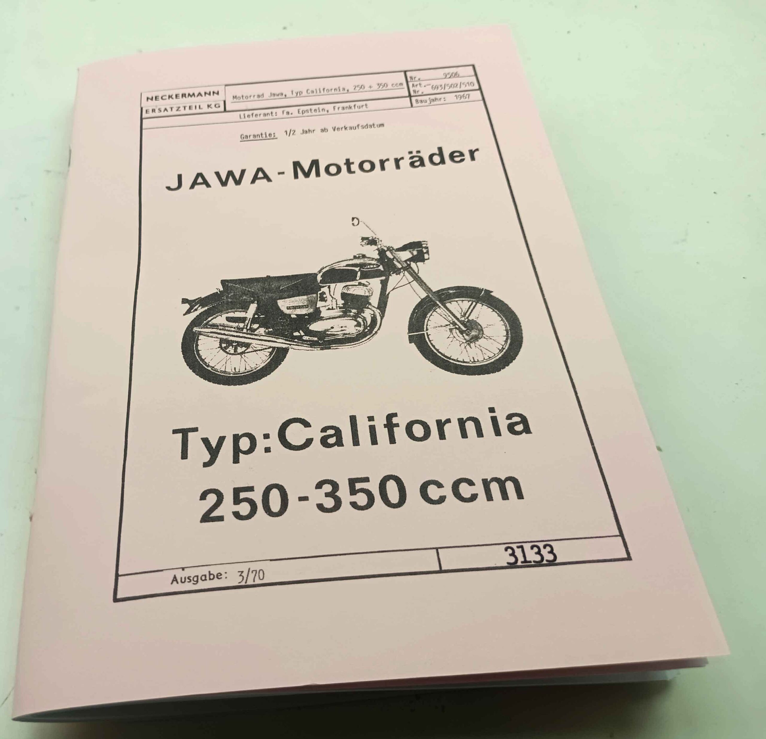 Jawa California - 250 - 35 ccm -Katalog náhradních dílů reprint - Image 8