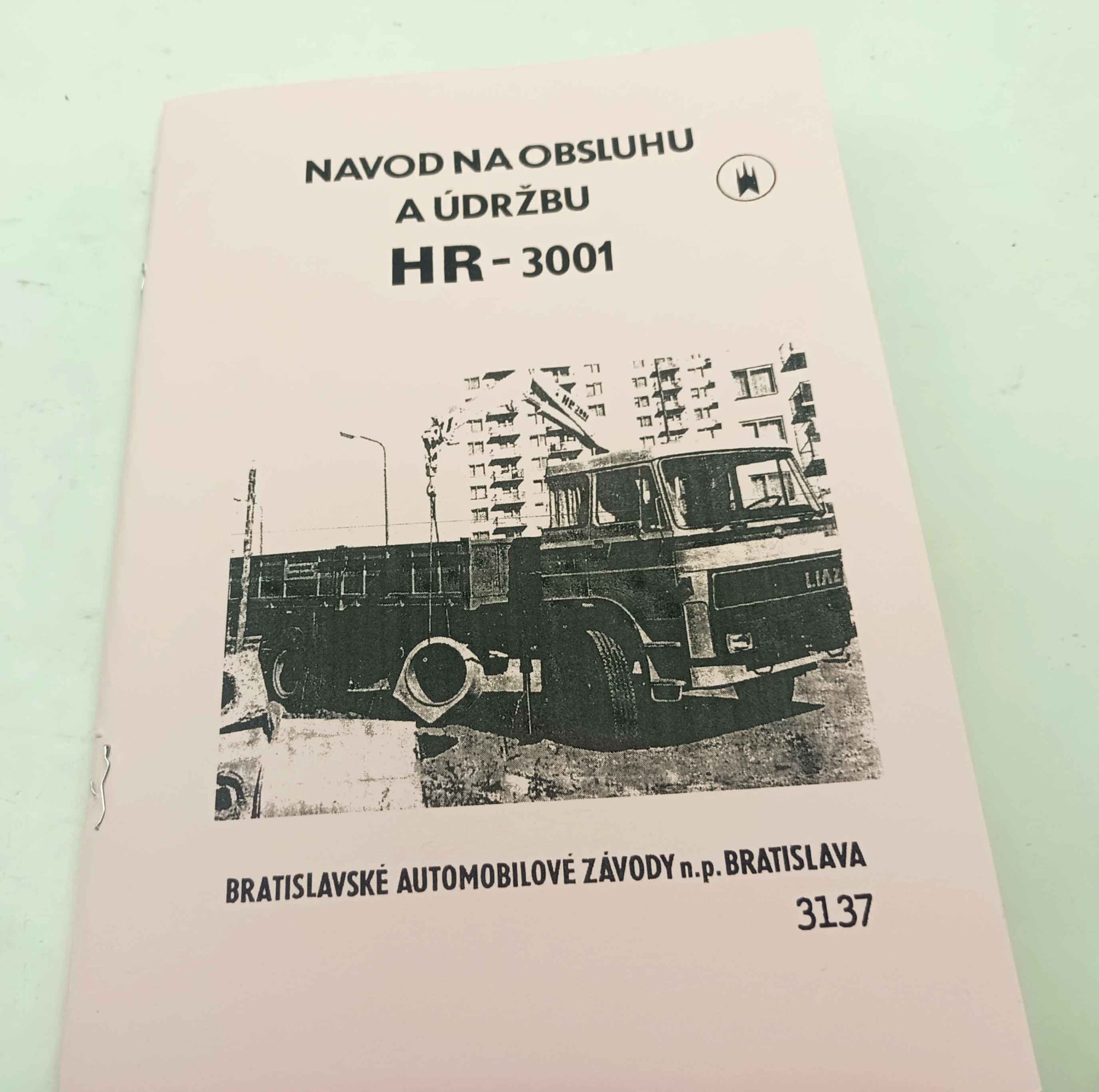 HR 3001- Hydraulická ruka 3 tuny - Návod k obsluze a údržbě reprint.