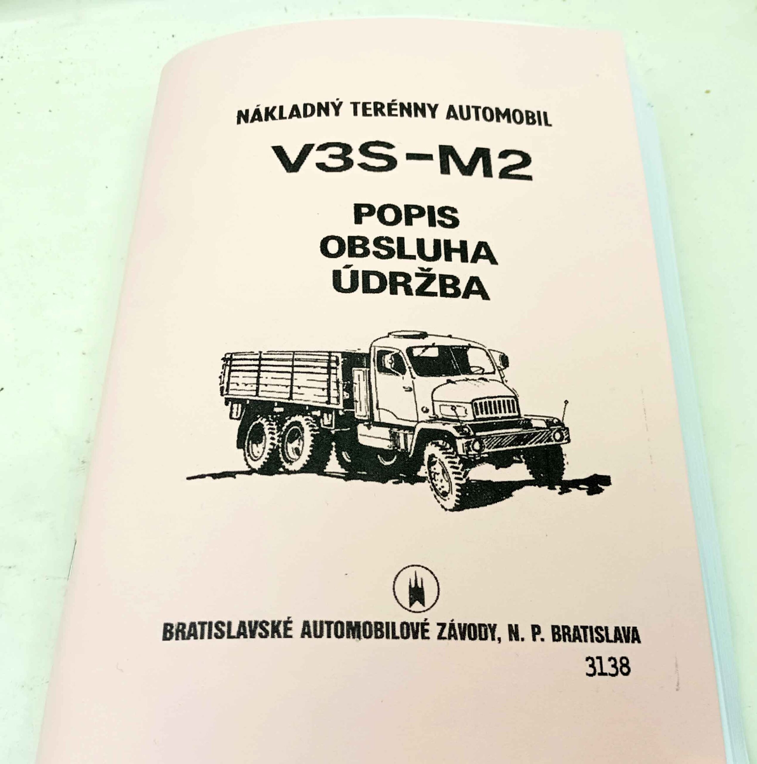 BAZ V3S-M2 - Popis, Obsluha, údržba reprint